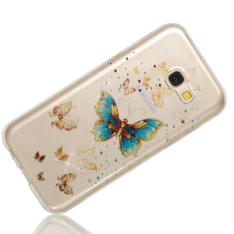 Glitter Powder IMD TPU Protection Back Phone Case for Samsung Galaxy A5 (2017) - Pretty Butterflies-3
