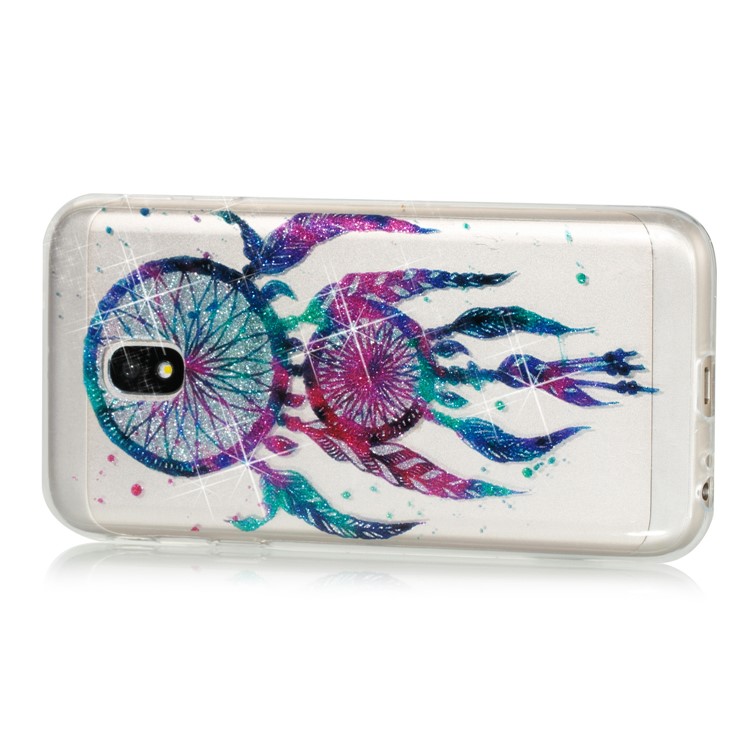 Clear IMD Glitter Powder Patterned TPU Phone Accessory Cover for Samsung Galaxy J3 Pro (2017) / J3 (2017) EU Version - Dream Catcher-2