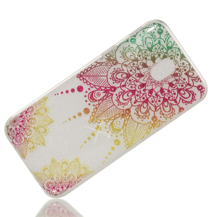 Clear IMD Glitter Powder Patterned TPU Phone Case for Samsung Galaxy J5 Pro (2017) / J5 (2017) EU Version - Mandala-3