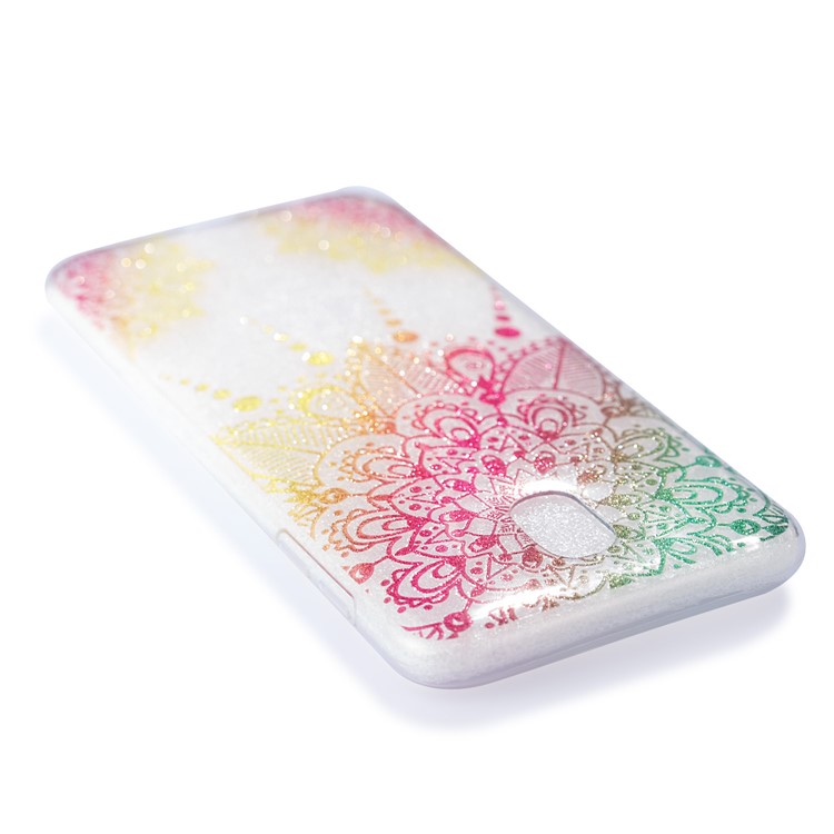Clear IMD Glitter Powder Patterned TPU Phone Case for Samsung Galaxy J5 Pro (2017) / J5 (2017) EU Version - Mandala-5