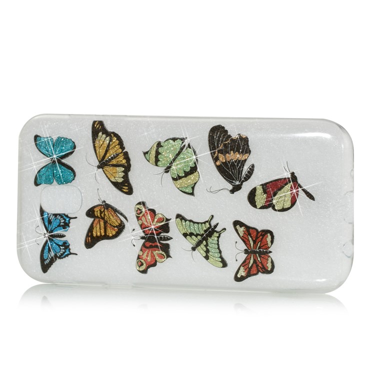 Clear IMD Glitter Powder Patterned TPU Cellphone Cover for Samsung Galaxy J5 Pro (2017) / J5 (2017) EU Version - Colorful Butterflies-2