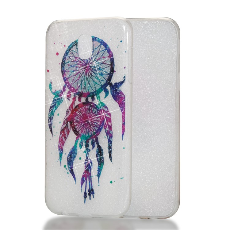 Clear IMD Glitter Powder Patterned TPU Cellphone Shell for Samsung Galaxy J5 Pro (2017) / J5 (2017) EU Version - Dream Catcher-1