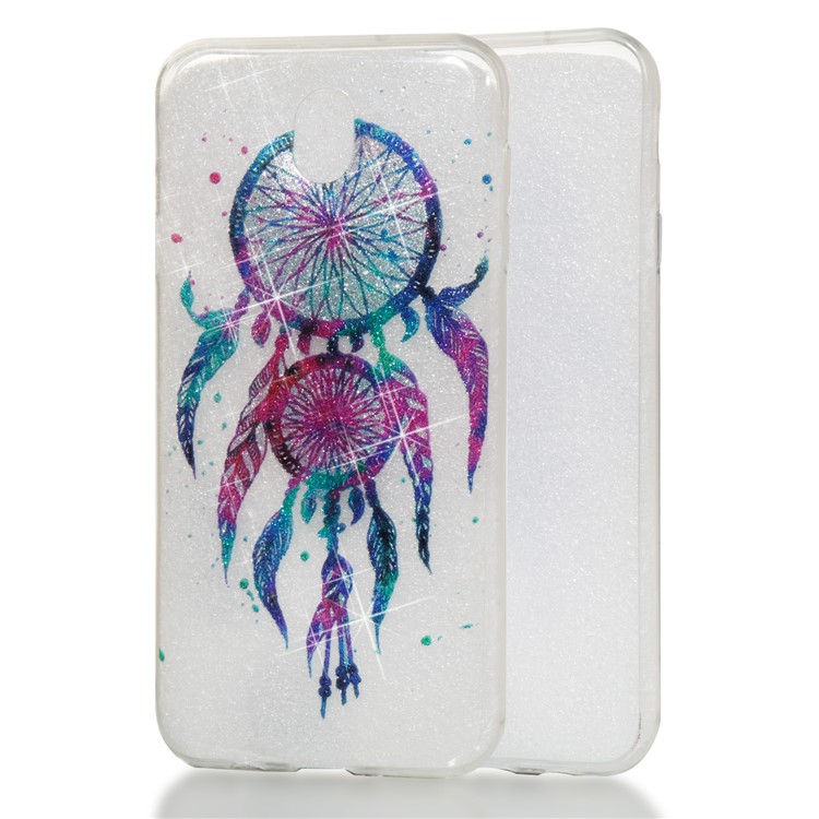 Clear IMD Glitter Powder Patterned TPU Phone Case for Samsung Galaxy J7 Pro (2017) / J7 (2017) EU Version - Dream Catcher-1