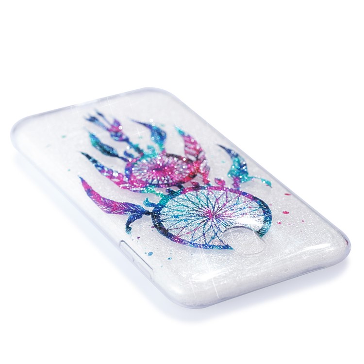 Clear IMD Glitter Powder Patterned TPU Phone Case for Samsung Galaxy J7 Pro (2017) / J7 (2017) EU Version - Dream Catcher-6