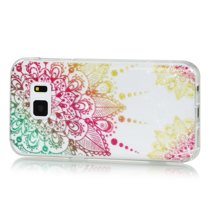 IMD Glitter Powder TPU Protective Cover for Samsung Galaxy S7 SM-G930 - Mandala-2