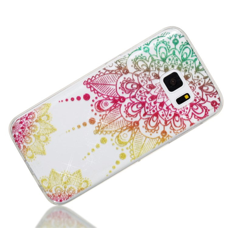 IMD Glitter Powder TPU Protective Cover for Samsung Galaxy S7 SM-G930 - Mandala-3
