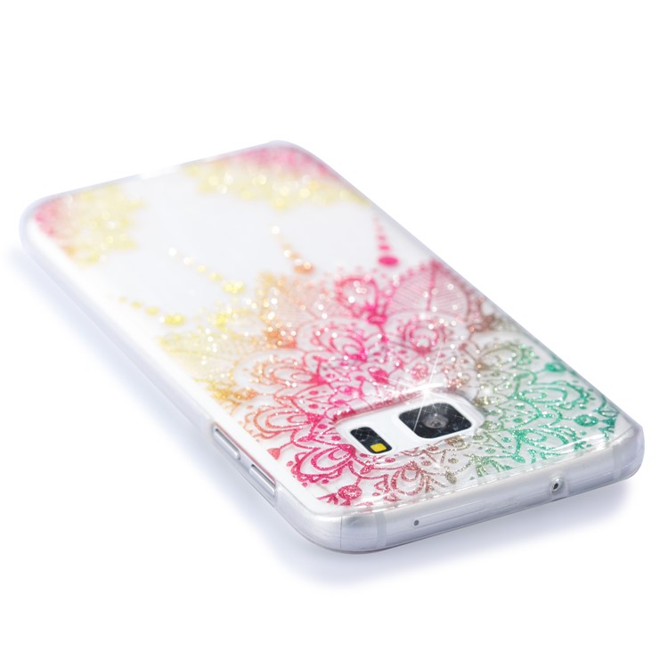 IMD Glitter Powder TPU Protective Cover for Samsung Galaxy S7 SM-G930 - Mandala-5