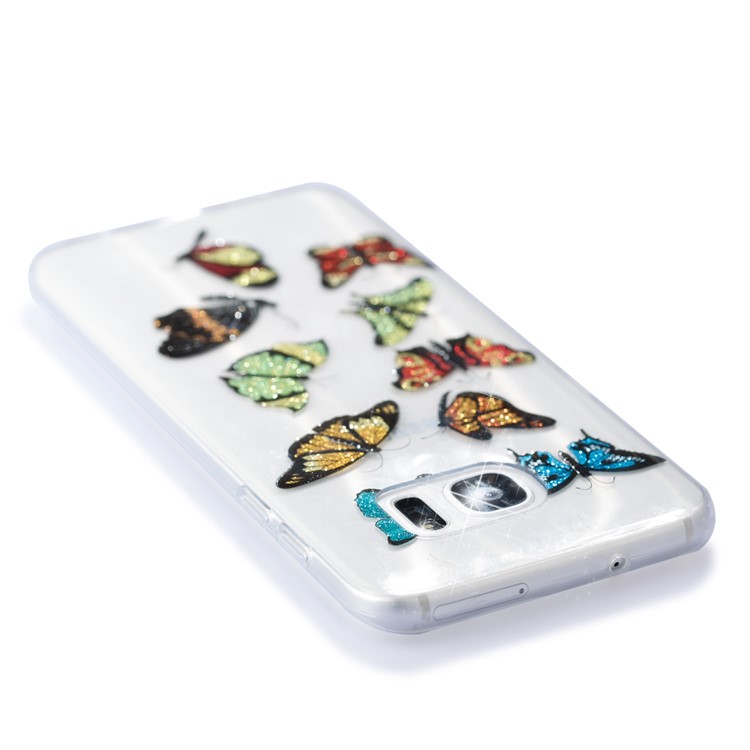 IMD Glitter Powder TPU Cell Phone Case for Samsung Galaxy S7 edge SM-G935 - Multi-butterflies-5