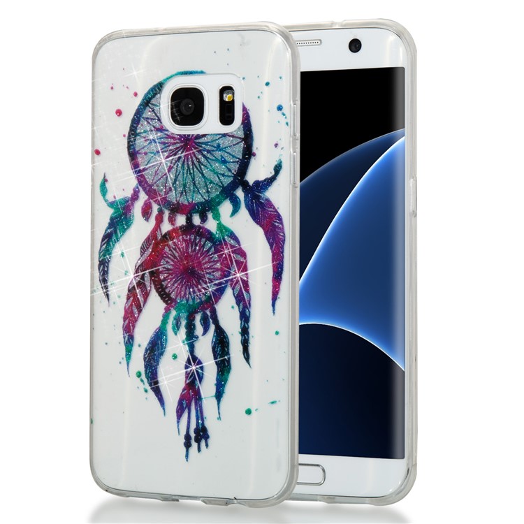 IMD Glitter Powder TPU Cell Phone Cover for Samsung Galaxy S7 edge SM-G935 - Dream Catcher-1