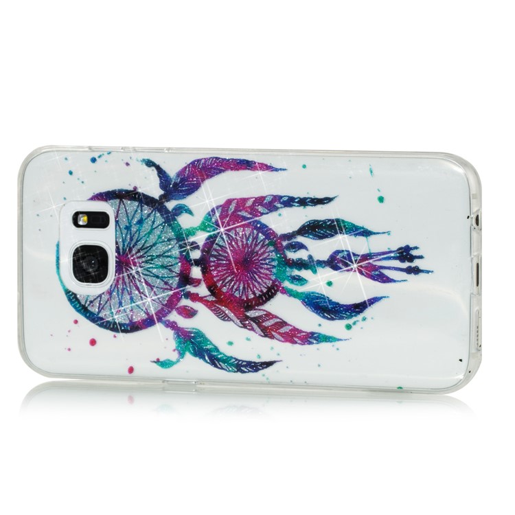 IMD Glitter Powder TPU Cell Phone Cover for Samsung Galaxy S7 edge SM-G935 - Dream Catcher-2