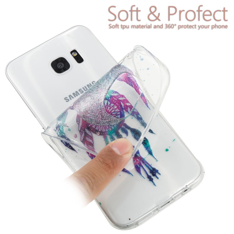 IMD Glitter Powder TPU Cell Phone Cover for Samsung Galaxy S7 edge SM-G935 - Dream Catcher-6