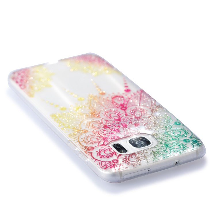 Clear IMD Glitter Powder Patterned TPU Mobile Cover for Samsung Galaxy S8 G950 - Mandala-5