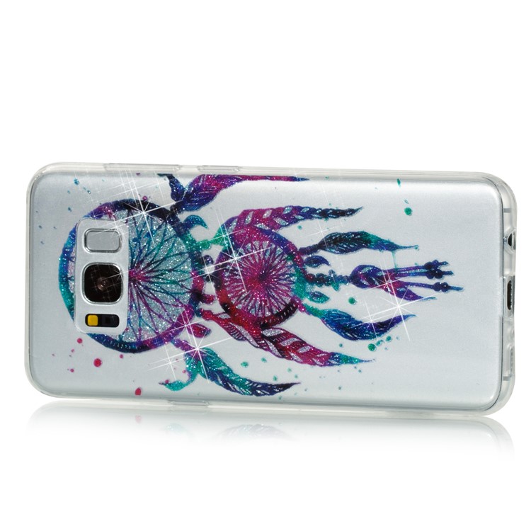 Clear IMD Glitter Powder Patterned TPU Phone Case for Samsung Galaxy S8 G950 - Dream Catcher-2