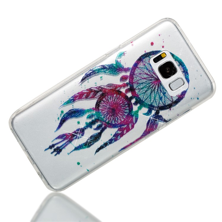 Clear IMD Glitter Powder Patterned TPU Phone Case for Samsung Galaxy S8 G950 - Dream Catcher-3