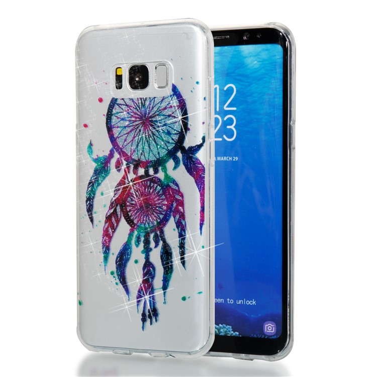 Clear IMD Glitter Powder Patterned TPU Phone Shell for Samsung Galaxy S8 Plus SM-G955 - Dream Catcher-1