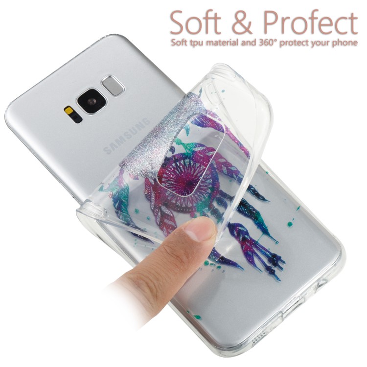 Clear IMD Glitter Powder Patterned TPU Phone Shell for Samsung Galaxy S8 Plus SM-G955 - Dream Catcher-6