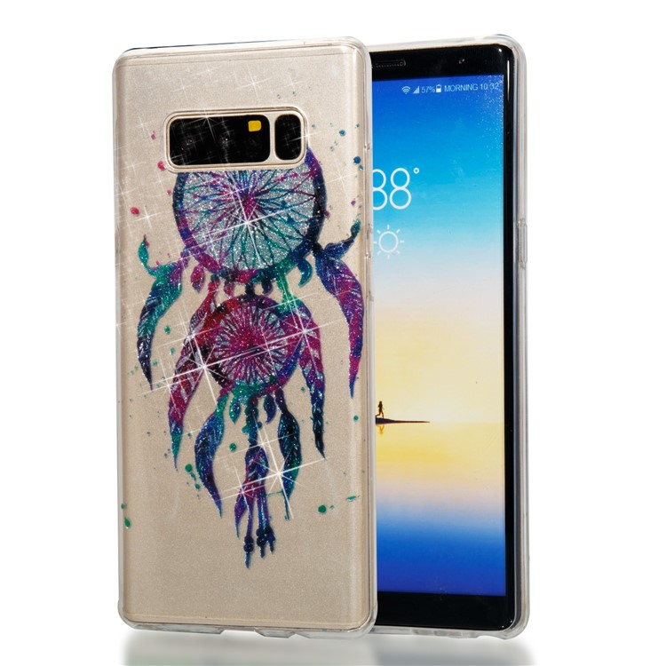 IMD Glitter Powder TPU Mobile Phone Cover for Samsung Galaxy Note 8 SM-N950 - Dream Catcher-1