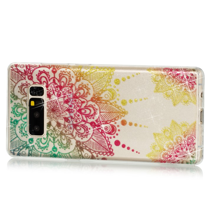 IMD Glitter Powder TPU Back Cover for Samsung Galaxy Note 8 SM-N950 - Mandala-3