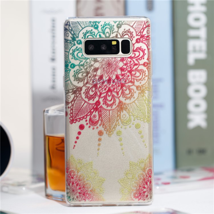 IMD Glitter Powder TPU Back Cover for Samsung Galaxy Note 8 SM-N950 - Mandala-7
