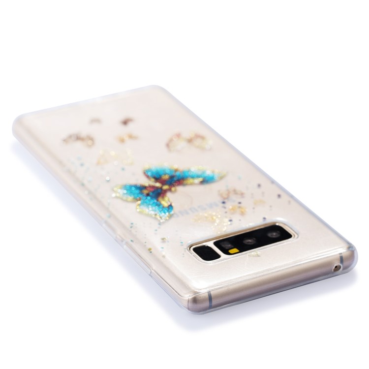 IMD Glitter Powder TPU Back Shell for Samsung Galaxy Note 8 SM-N950 - Pretty Butterflies-9
