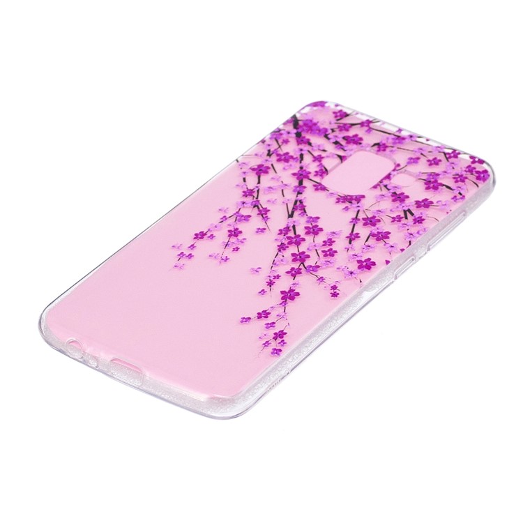 Embossed Pattern Printing TPU Protective Casing for Samsung Galaxy A8 (2018) - Wintersweet-2