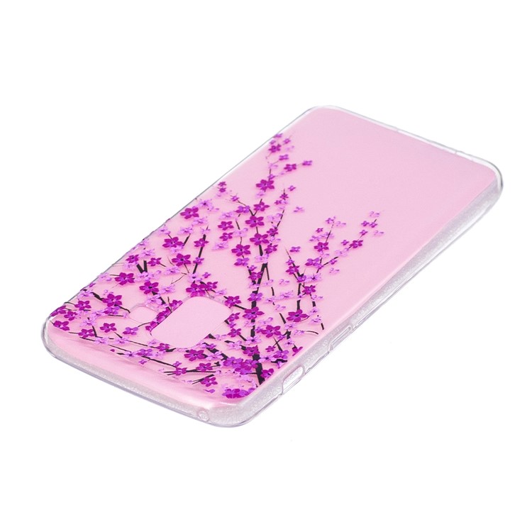Embossed Pattern Printing TPU Protective Casing for Samsung Galaxy A8 (2018) - Wintersweet-3