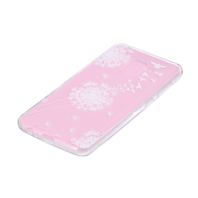Soft Embossed Pattern Printing TPU Protective Featherweight Case for Samsung Galaxy A8 (2018) - Dandelion-2