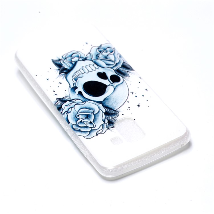 Pattern Printing TPU Phone Casing for Samsung Samsung Galaxy A8 (2018) - Skull Pattern-4