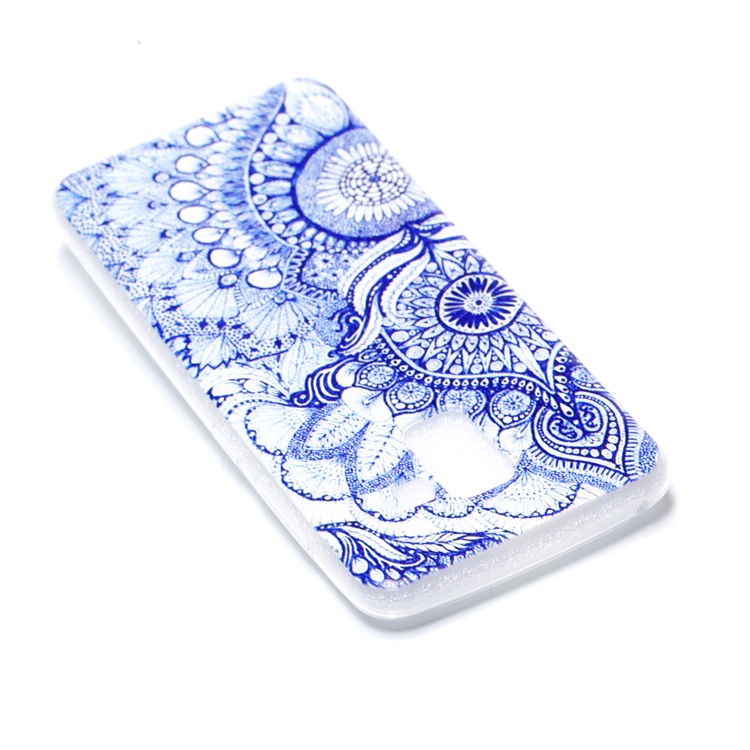 Pattern Printing TPU Mobile Cover for Samsung Samsung Galaxy A8 (2018) - Flower Pattern-4