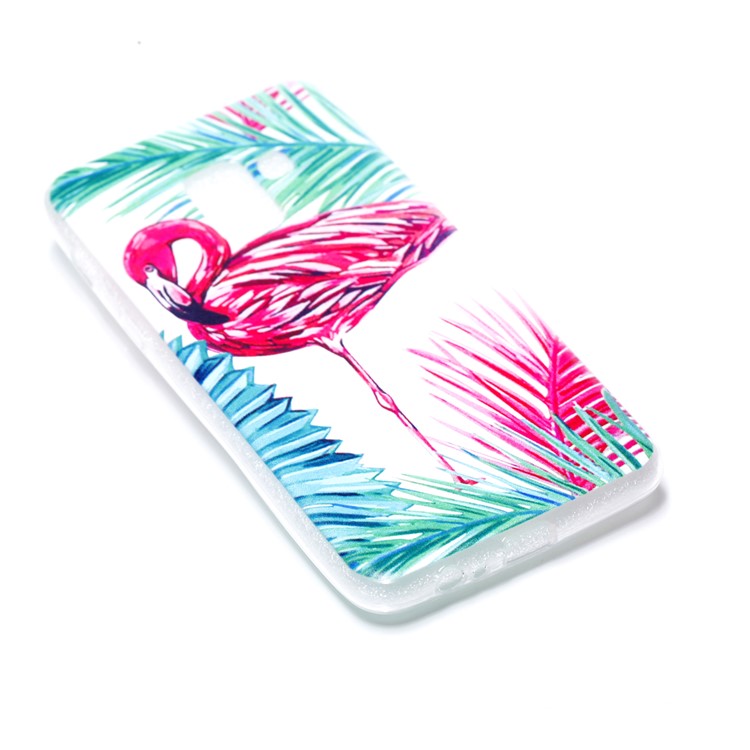 Pattern Printing TPU Gel Protection Case for Samsung Samsung Galaxy A8 (2018) - Crane Pattern-3