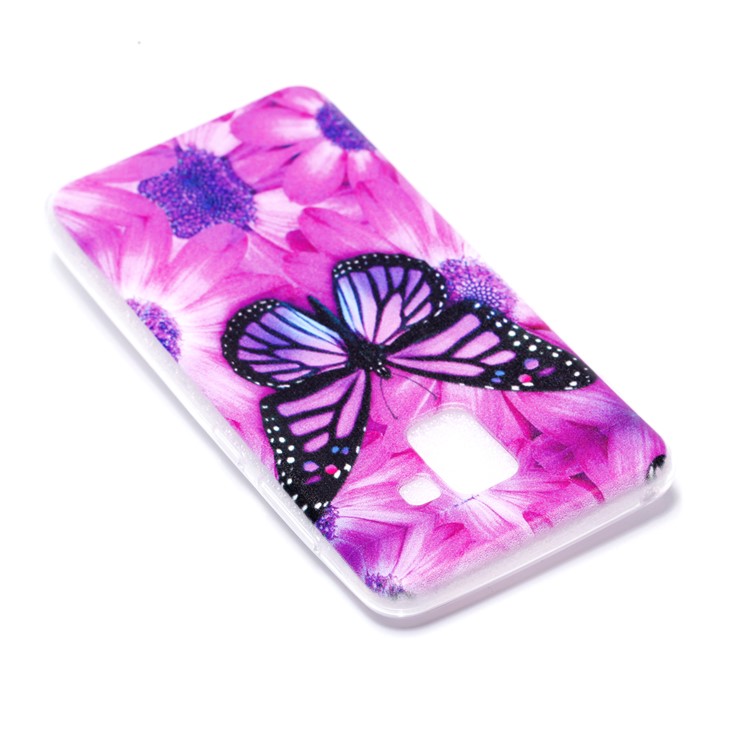 Pattern Printing TPU Cell Phone Case for Samsung Samsung Galaxy A8 (2018) - Butterfly Pattern-4