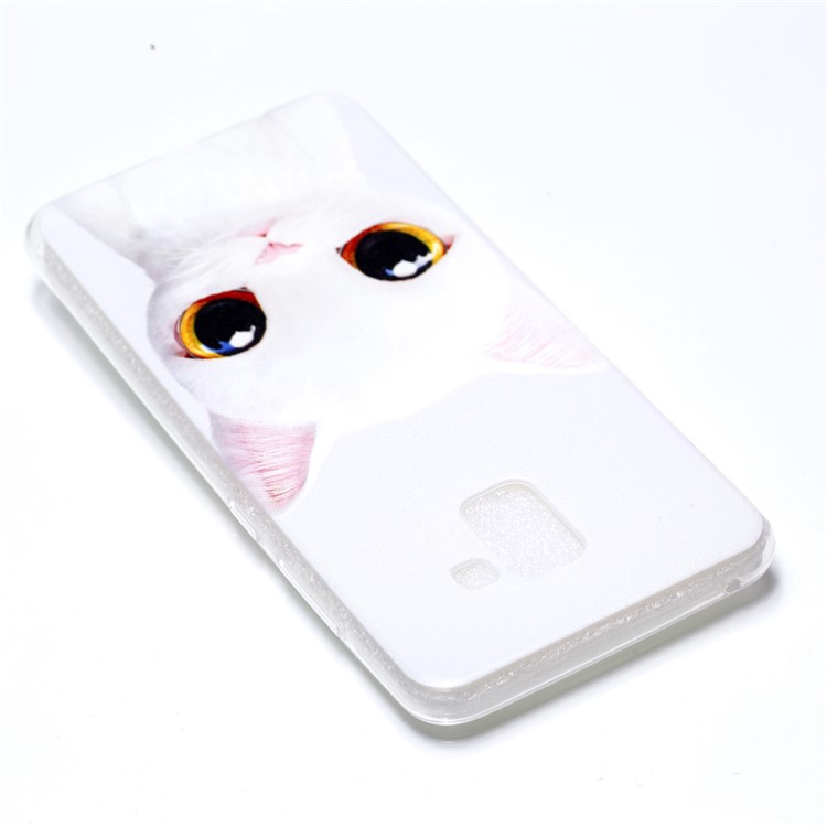 Pattern Printing Soft TPU Back Cover for Samsung Galaxy A8+ (2018) - Cute Cat-4