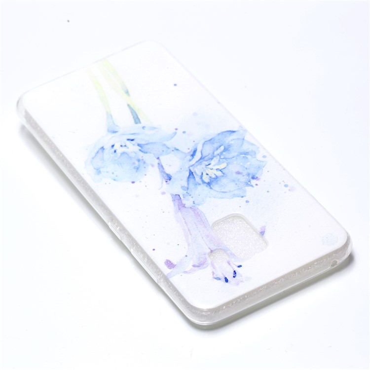 Pattern Printing Soft TPU Back Shell for Samsung Galaxy A8+ (2018) - Pretty Flower-4