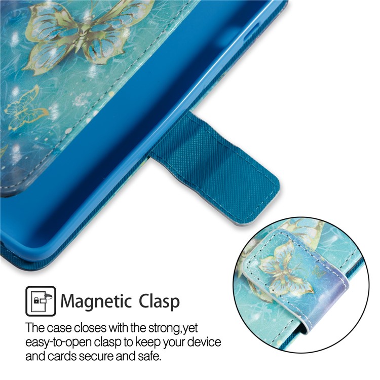 3D Pattern Printing Flip Leather Mobile Shell for Samsung Galaxy A8 (2018) - Butterfly-4