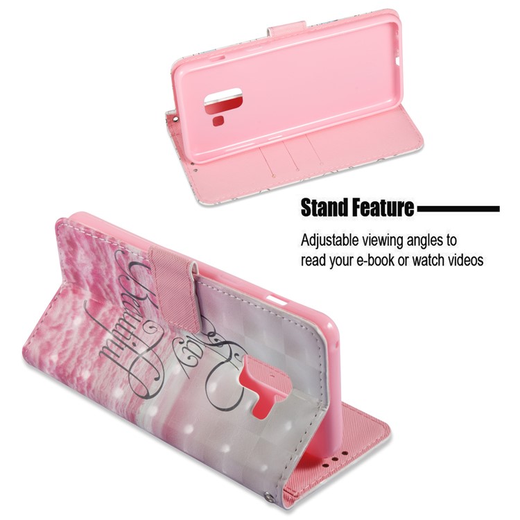 3D Patterned Card Holder PU Leather Case for Samsung Galaxy A8 (2018) - Stay Beautiful-7