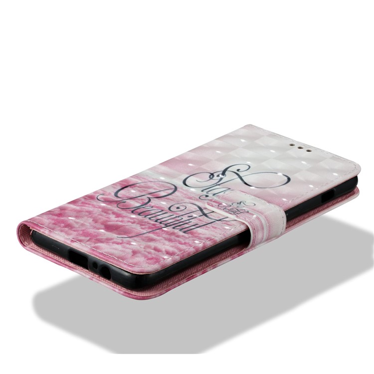 Pattern Printing Light Spot Decor Leather Stand Protective Cell Phone Cover for Samsung Galaxy A8+ (2018) - Stay Beautiful-5