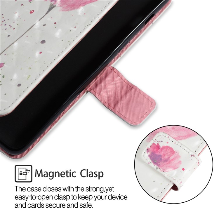 Pattern Printing Light Spot Decor Leather Stand Protective Cover for Samsung Galaxy A8+ (2018) - Pink Flower-4