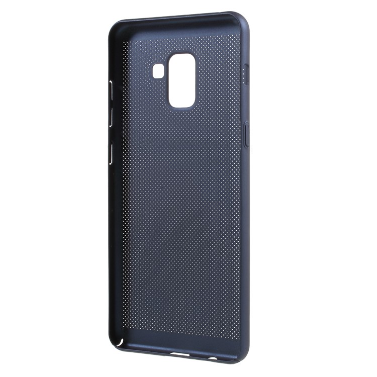 Hollow Mesh Heat Dissipation PC Protective Cover Shell for Samsung Galaxy A8 (2018) - Dark Blue-3