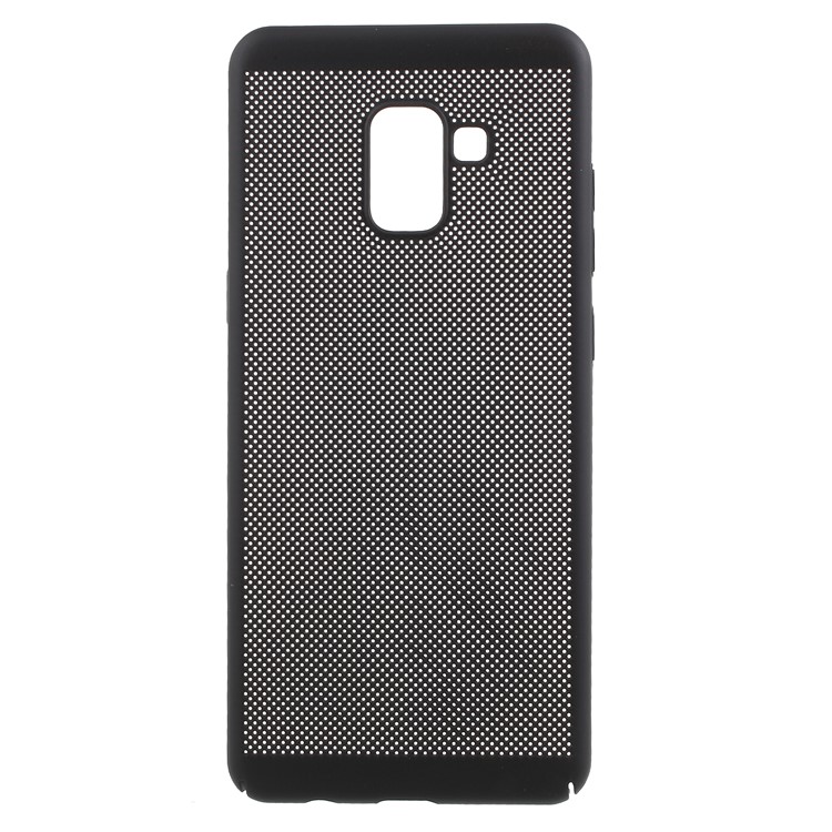 Hollow Mesh Heat Dissipation PC Cover for Samsung Galaxy A8+ (2018) - Black-1