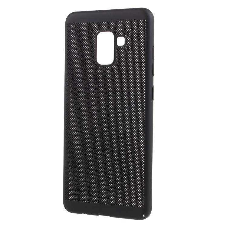 Hollow Mesh Heat Dissipation PC Cover for Samsung Galaxy A8+ (2018) - Black-2