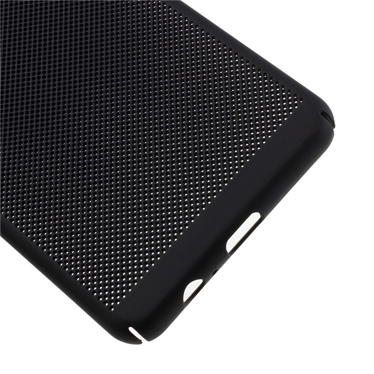 Hollow Mesh Heat Dissipation PC Cover for Samsung Galaxy A8+ (2018) - Black-5