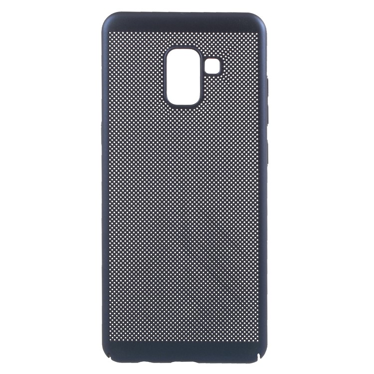 Hollow Mesh Heat Dissipation PC Cell Phone Case for Samsung Galaxy A8+ (2018) - Dark Blue-1