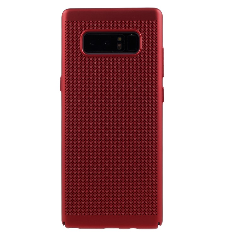 Hollow Mesh Hard Plastic Phone Case for Samsung Galaxy Note 8 N950 - Red-2
