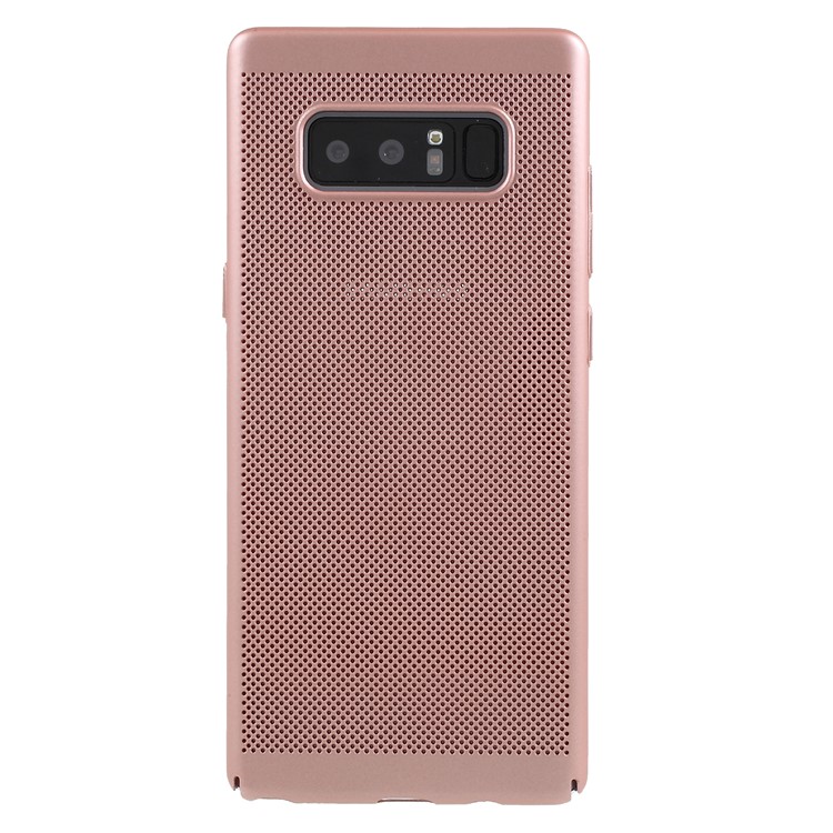 Hollow Mesh Hard Plastic Phone Shell for Samsung Galaxy Note 8 N950 - Rose Gold-1