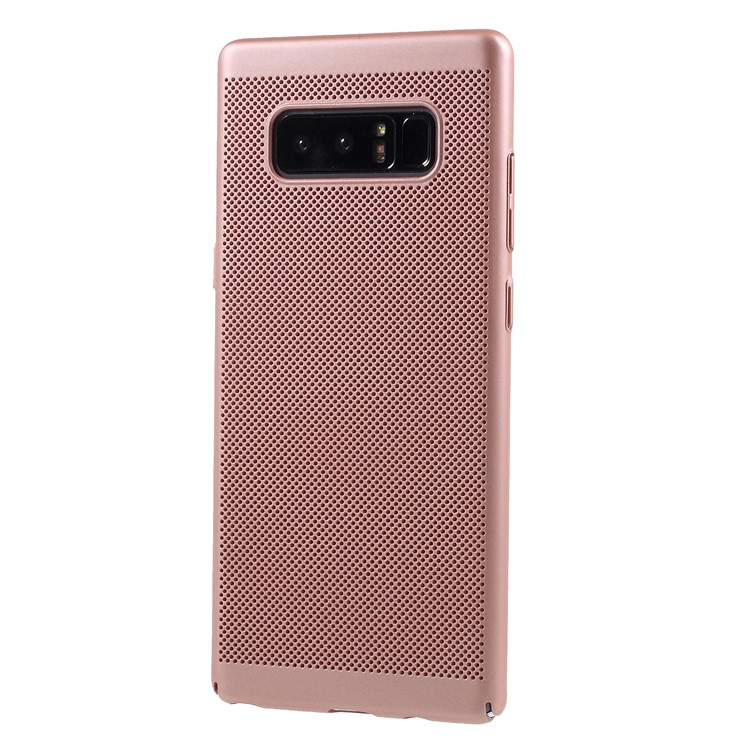 Hollow Mesh Hard Plastic Phone Shell for Samsung Galaxy Note 8 N950 - Rose Gold-3