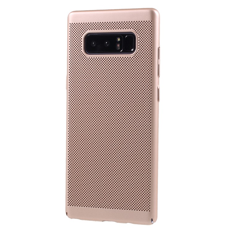 Hollow Mesh Hard Plastic Mobile Case for Samsung Galaxy Note 8 N950 - Gold-3