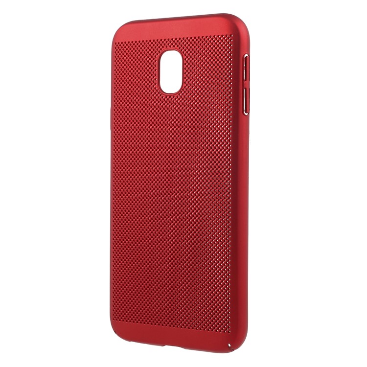 Hollow Mesh Heat Dissipation PC Case for Samsung Galaxy J3 (2017) EU Version / Samsung Galaxy J3 Pro (2017) - Red-2