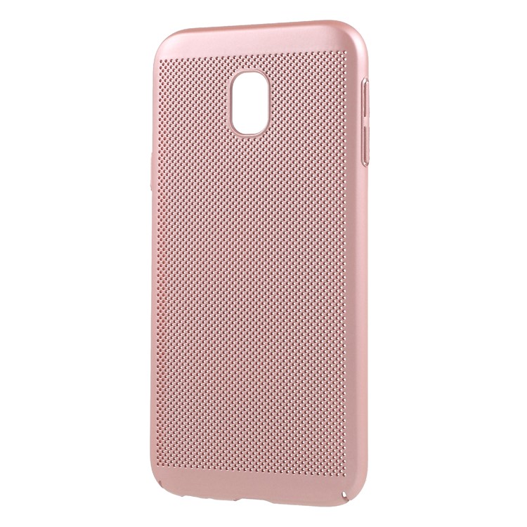 Hollow Mesh Heat Dissipation PC Casing for Samsung Galaxy J3 (2017) EU Version / Samsung Galaxy J3 Pro (2017) - Rose Gold-2
