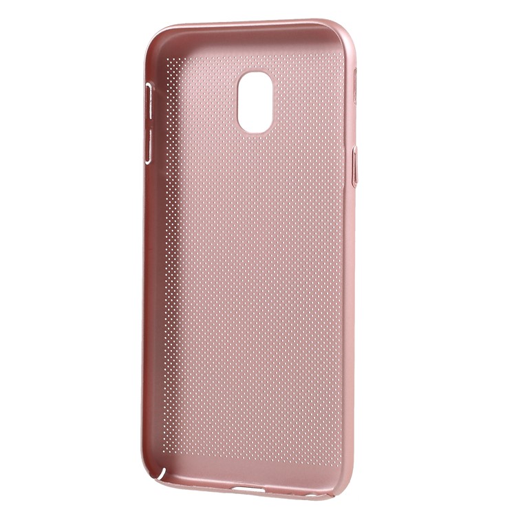 Hollow Mesh Heat Dissipation PC Casing for Samsung Galaxy J3 (2017) EU Version / Samsung Galaxy J3 Pro (2017) - Rose Gold-3