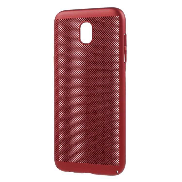 Hollow Mesh Hard PC Case for Samsung Galaxy J7 Pro (2017) / J7 (2017) EU Version - Red-2